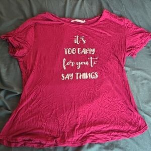 Women's Wine Colored Graphic Tee